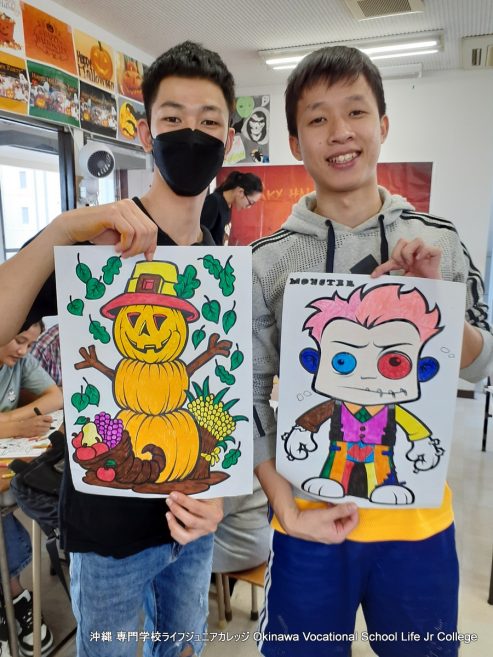 ハッピーハロウィンパーティー（英語特別授業）2023! Special English Class: the Happy Halloween Party 2023!  Okinawa Vocational School Life Jr College 沖縄 専門学校ライフジュニアカレッジ | Halloween decoration Photo 23